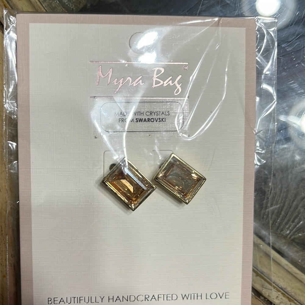 NWT MYRA bag earrings “Topaz Time”